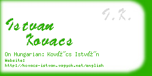 istvan kovacs business card